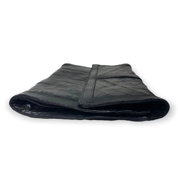 Vintage Black Eel Skin Clutch Made in Korea - Picture 8 of 13